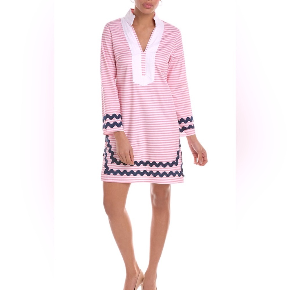 NWT! Sail to Sable Pink and White Striped Anniversary Tunic Dress Size XS